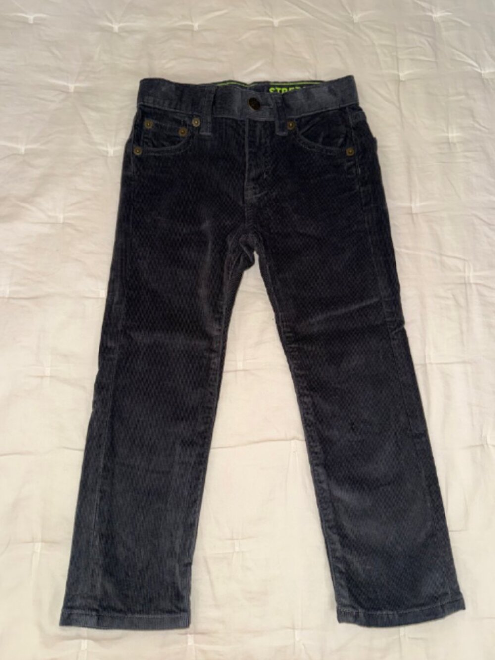 J Crew Crewcuts Dark Gray Stretch Cords Size 3 - Picture 2 of 6